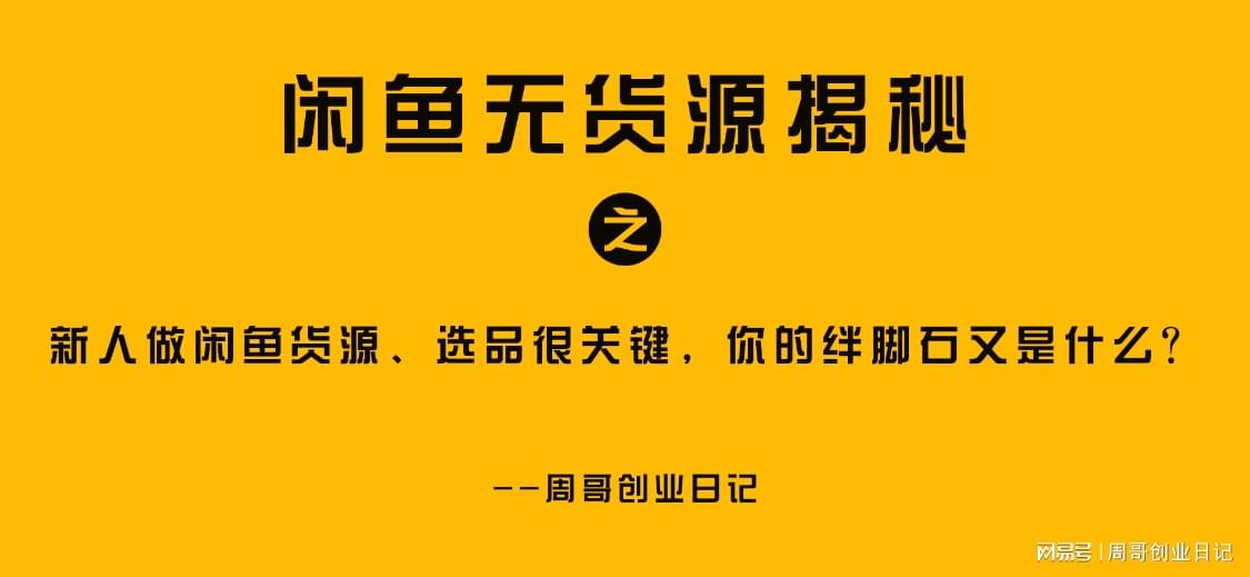 兼职干闲鱼新手怎么选品才能少走弯路